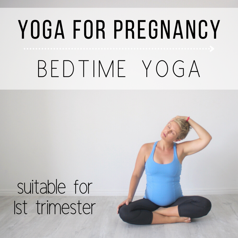 First trimester pregnancy yoga for bedtime // stretch out hips and  hamstrings during pregnancy - YouTube